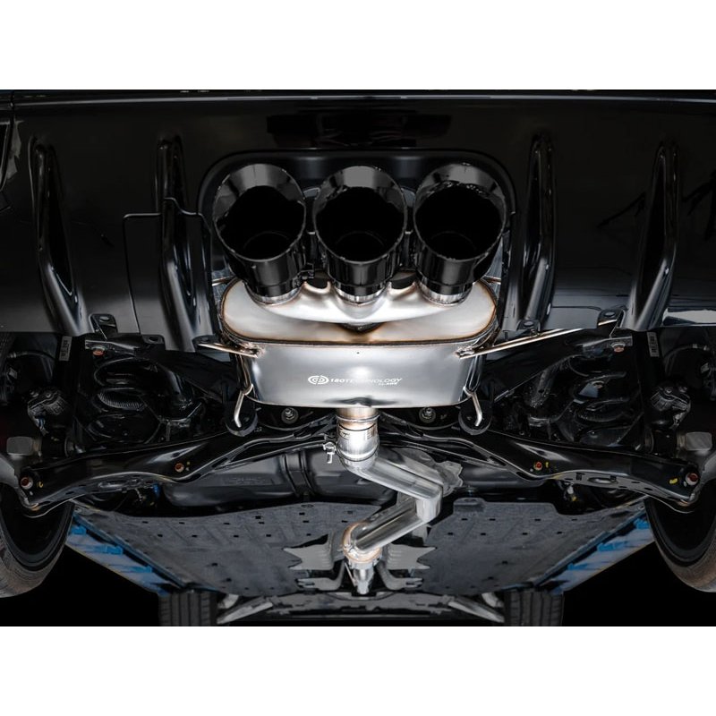 AWE Tuning | Touring Cat-Back Exhaust Tri 4.5in Black Tips - Civic 2.0T 2023-2025