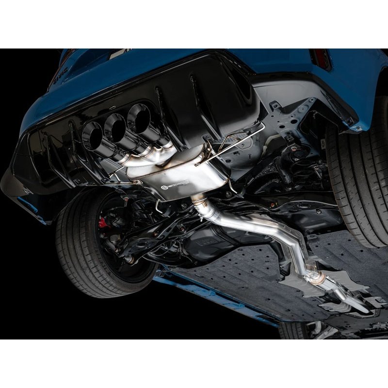 AWE Tuning | Touring Cat-Back Exhaust Tri 4.5in Black Tips - Civic 2.0T 2023-2025