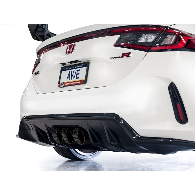 AWE Tuning | Touring Cat-Back Exhaust Tri 4.5in Black Tips - Civic 2.0T 2023-2025