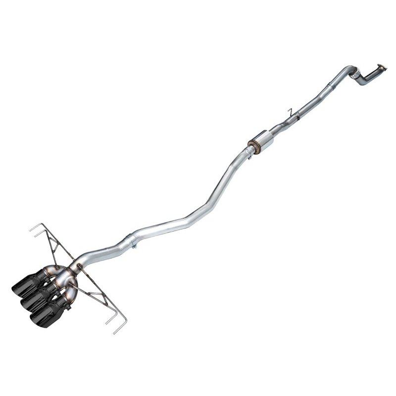 AWE Tuning | Track Cat-Back Exhaust Tri 4.5in Black Tips - Civic 2.0T 2023-2025