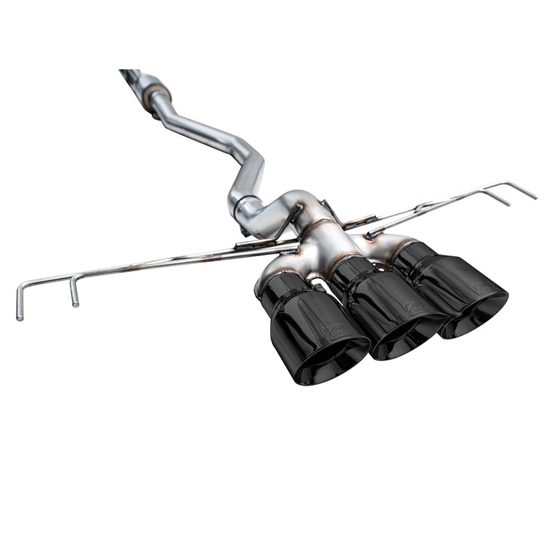 AWE Tuning | Track Cat-Back Exhaust Tri 4.5in Black Tips - Civic 2.0T 2023-2025