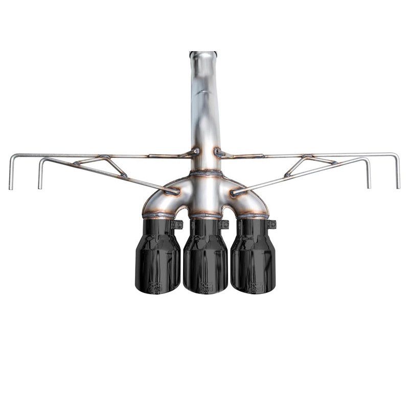 AWE Tuning | Track Cat-Back Exhaust Tri 4.5in Black Tips - Civic 2.0T 2023-2025
