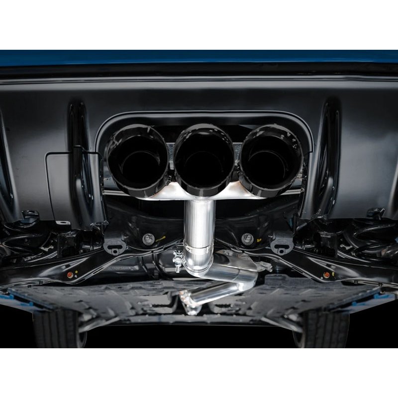 AWE Tuning | Track Cat-Back Exhaust Tri 4.5in Black Tips - Civic 2.0T 2023-2025