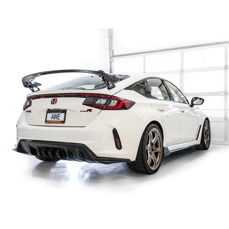 AWE Tuning | Track Cat-Back Exhaust Tri 4.5in Black Tips - Civic 2.0T 2023-2025