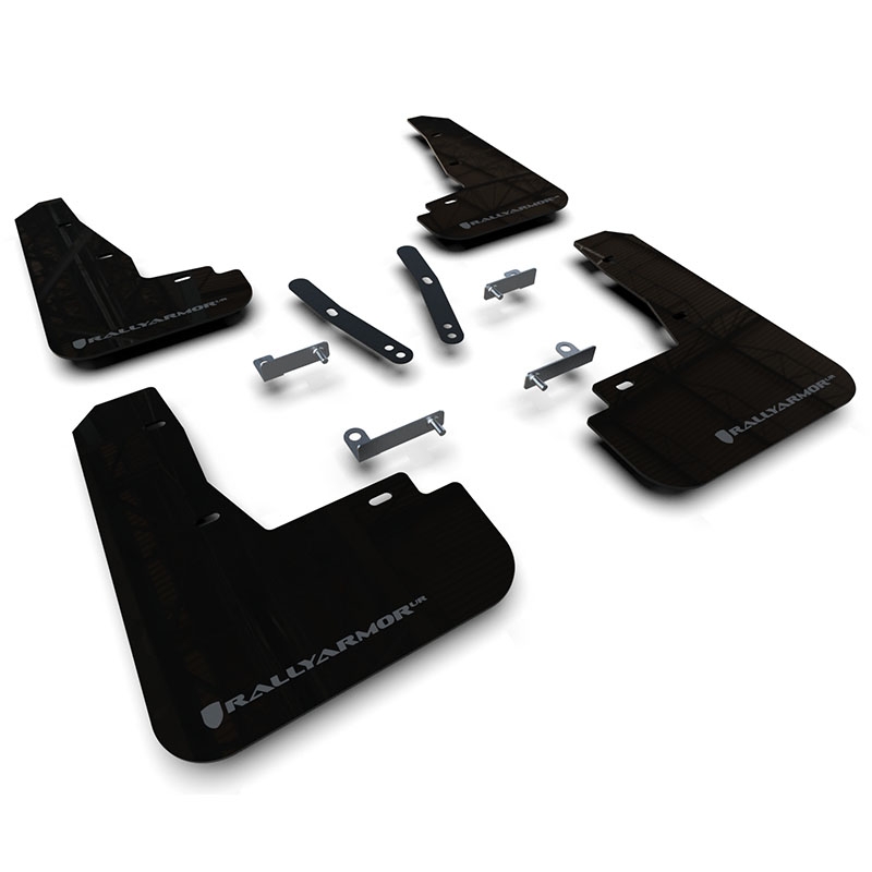 RallyArmor | Black UR Mud Flap Dark Grey Logo - Kia EV6 2022-2024
