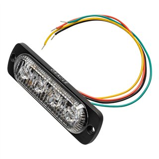 Oracle | 4 LED Dual Color Slim Strobe, Amber/White