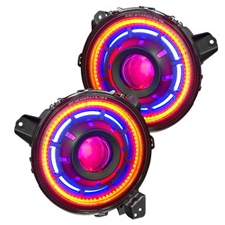 Oracle | Oculus ColorSHIFT Bi-LED Projector Headlights, ColorSHIFT - No Controller - Gladiator / Wrangler (4xe) / Wrangler (JL) 