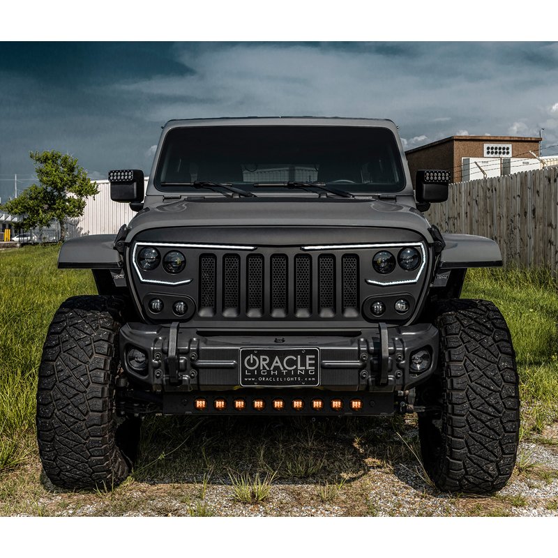 Oracle | Skid Plate w/ Integrated LEDs for Jeep Wrangler JL and Gladiator JT - Gladiator / Wrangler (4xe) / Wrangler (JL) 2018-2