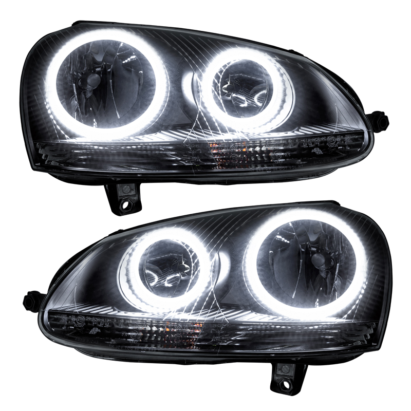 Oracle | SMD Pre-Assembled Headlights, Chrome Bezel, White - Jetta 2006-2010