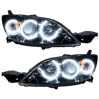 Oracle | SMD Pre-Assembled Headlights, Halogen Style, White - 3 2.0L / 2.3L 2004-2009