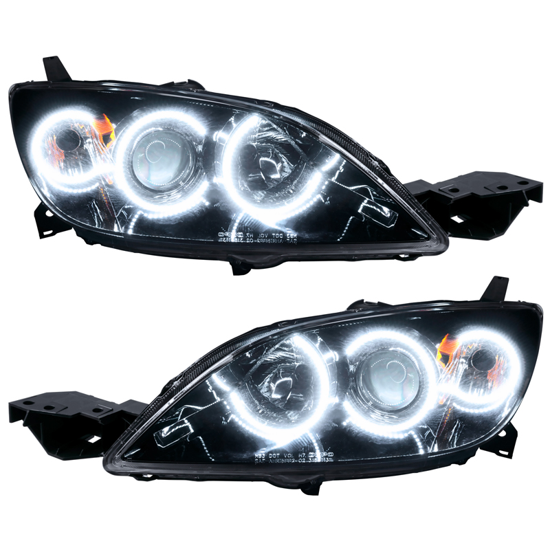 Oracle | SMD Pre-Assembled Headlights, Halogen Style, White - 3 2.0L / 2.3L 2004-2009