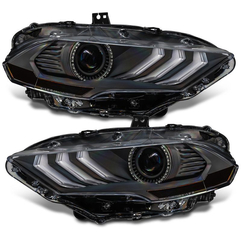 Oracle | 2018-2023 Ford Mustang Black Series Dynamic ColorSHIFT LED Headlights - Mustang 2.3T / 5.0L / 5.2L 2018-2023