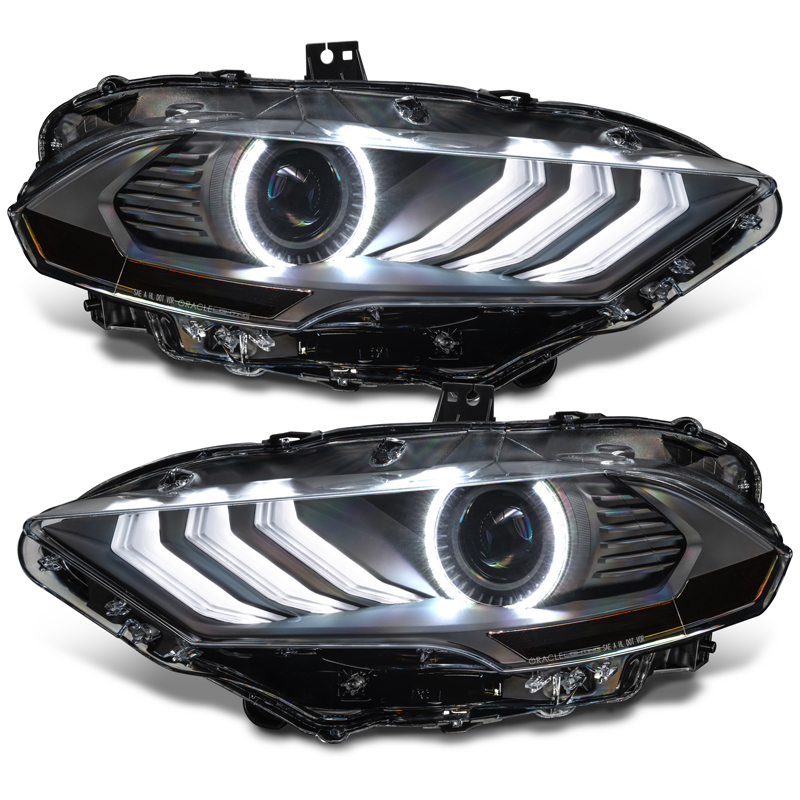 Oracle | 2018-2023 Ford Mustang Black Series Dynamic ColorSHIFT LED Headlights - Mustang 2.3T / 5.0L / 5.2L 2018-2023