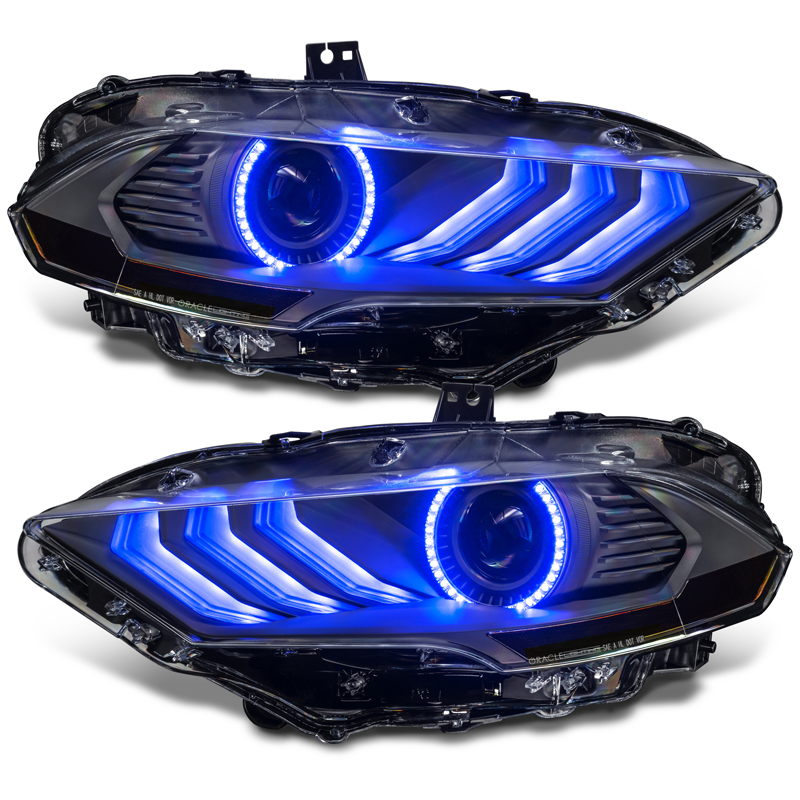 Oracle | 2018-2023 Ford Mustang Black Series Dynamic ColorSHIFT LED Headlights - Mustang 2.3T / 5.0L / 5.2L 2018-2023