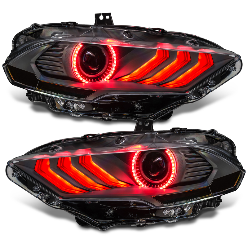 Oracle | 2018-2023 Ford Mustang Black Series Dynamic ColorSHIFT LED Headlights - Mustang 2.3T / 5.0L / 5.2L 2018-2023
