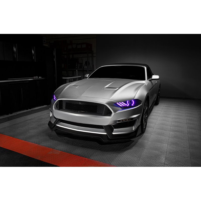Oracle | 2018-2023 Ford Mustang Black Series Dynamic ColorSHIFT LED Headlights - Mustang 2.3T / 5.0L / 5.2L 2018-2023