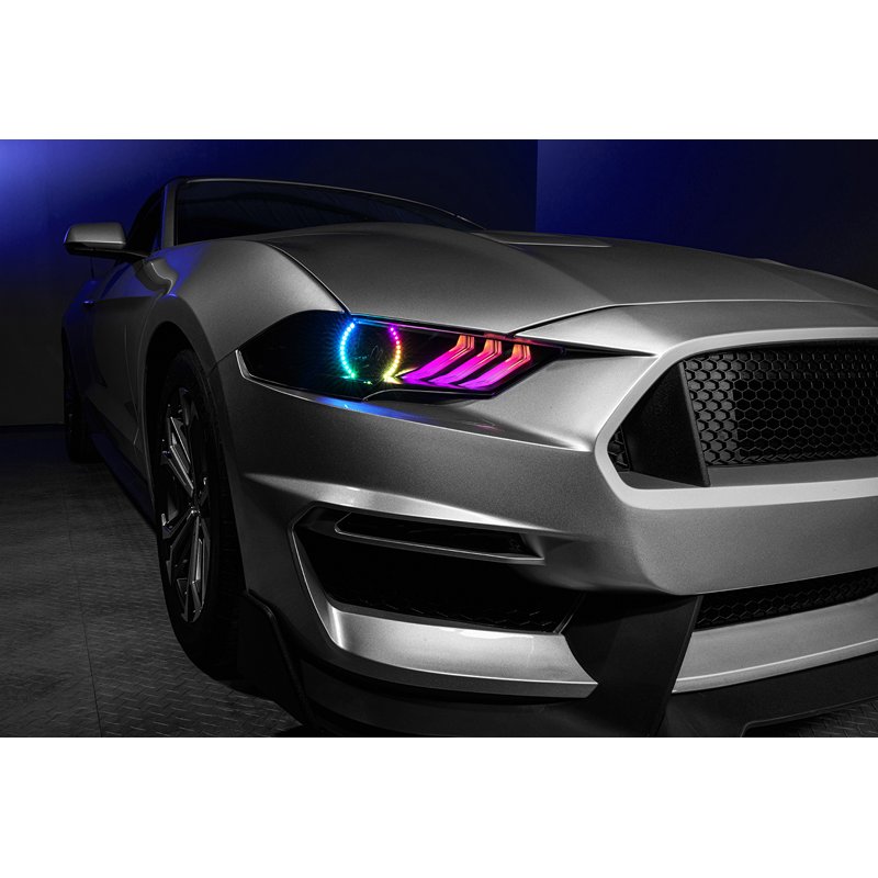 Oracle | 2018-2023 Ford Mustang Black Series Dynamic ColorSHIFT LED Headlights - Mustang 2.3T / 5.0L / 5.2L 2018-2023