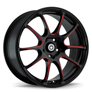 Konig | ILLUSION 17X7.0 ET40 - Black/Ball Cut Machine