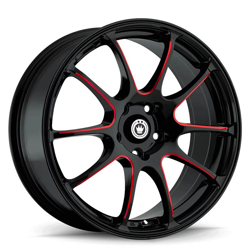 Konig | ILLUSION 17X7.0 ET40 - Black/Ball Cut Machine