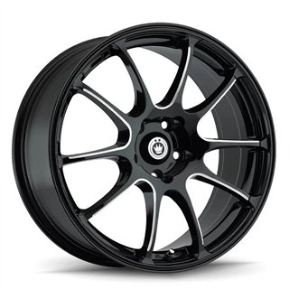 Konig | ILLUSION 18X8.0 ET45 - Black/Ball Cut Red