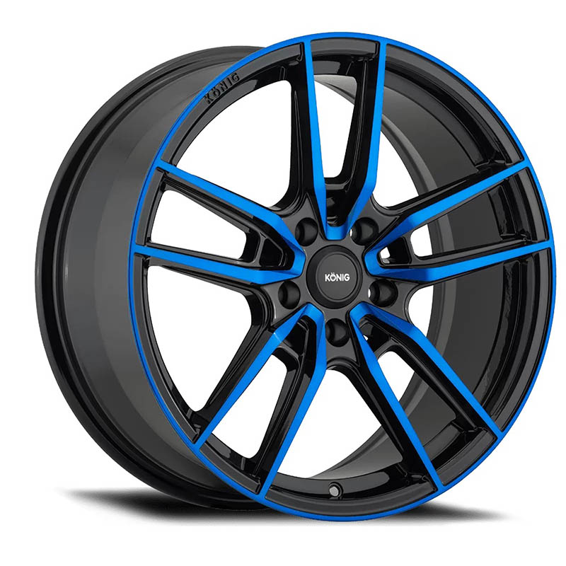 Konig | MYTH 18X8.0 ET43 - Gloss Black W/ Blue Tinted Clearcoat