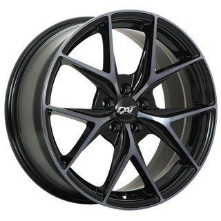DAI | ELEGANTE 17x7.5 ET40 - Gloss Black - Machined Face - Smoked Clear