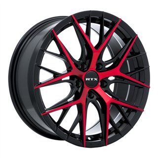 RTX | Valkyrie 18x8.0 ET40 - Gloss Black Machined Red