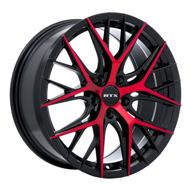 RTX | Valkyrie 18x8.0 ET40 - Gloss Black Machined Red