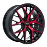RTX | Valkyrie 18x8.0 ET40 - Gloss Black Machined Red