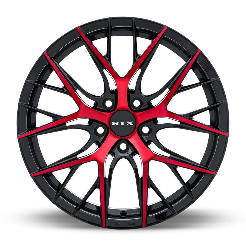 RTX | Valkyrie 18x8.0 ET40 - Gloss Black Machined Red