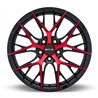 RTX | Valkyrie 18x8.0 ET40 - Gloss Black Machined Red