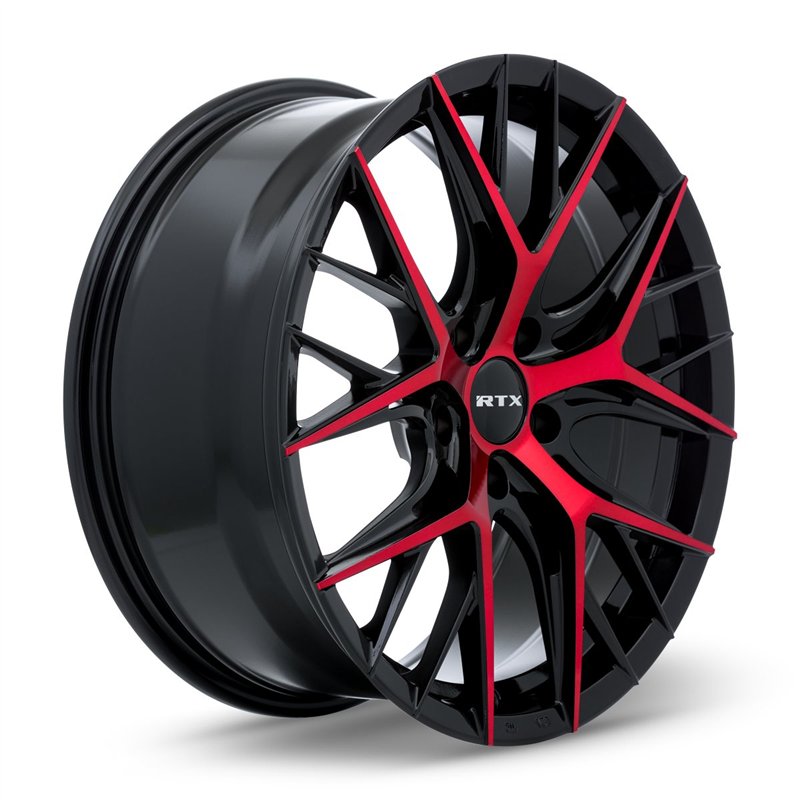 RTX | Valkyrie 18x8.0 ET40 - Gloss Black Machined Red