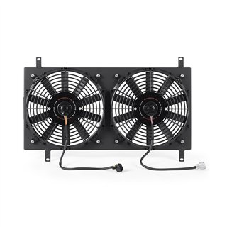 Mishimoto | Performance Aluminum Fan Shroud Kit, fits Mazda Miata 1990-1997, Black - MX-5 Miata 1.6L / 1.8L 1990-1997