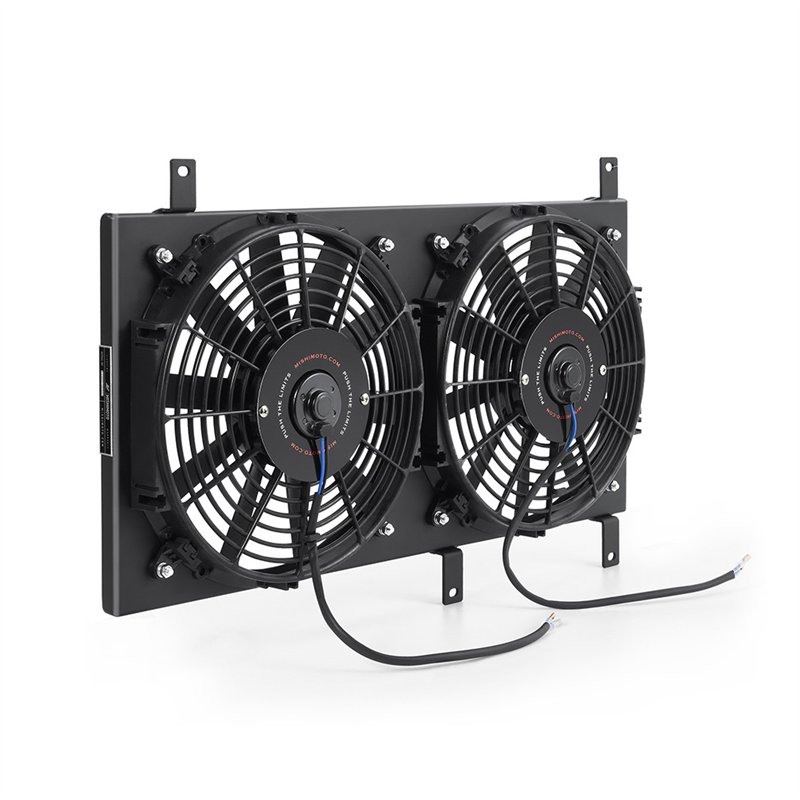 Mishimoto | Performance Aluminum Fan Shroud Kit, fits Mazda Miata 1999-2005, Black - MX-5 Miata 1.8L 1999-2005