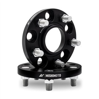Mishimoto | Wheel Spacers, 5x100, 56.1 Center Bore, M12x1.25, 15mm Thick, Black - Saab / Scion / Subaru / Toyota 1993-2023
