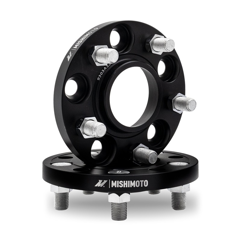 Mishimoto | Wheel Spacers, 5x100, 56.1 Center Bore, M12x1.25, 20mm Thick, Black - Saab / Scion / Subaru / Toyota 1993-2023