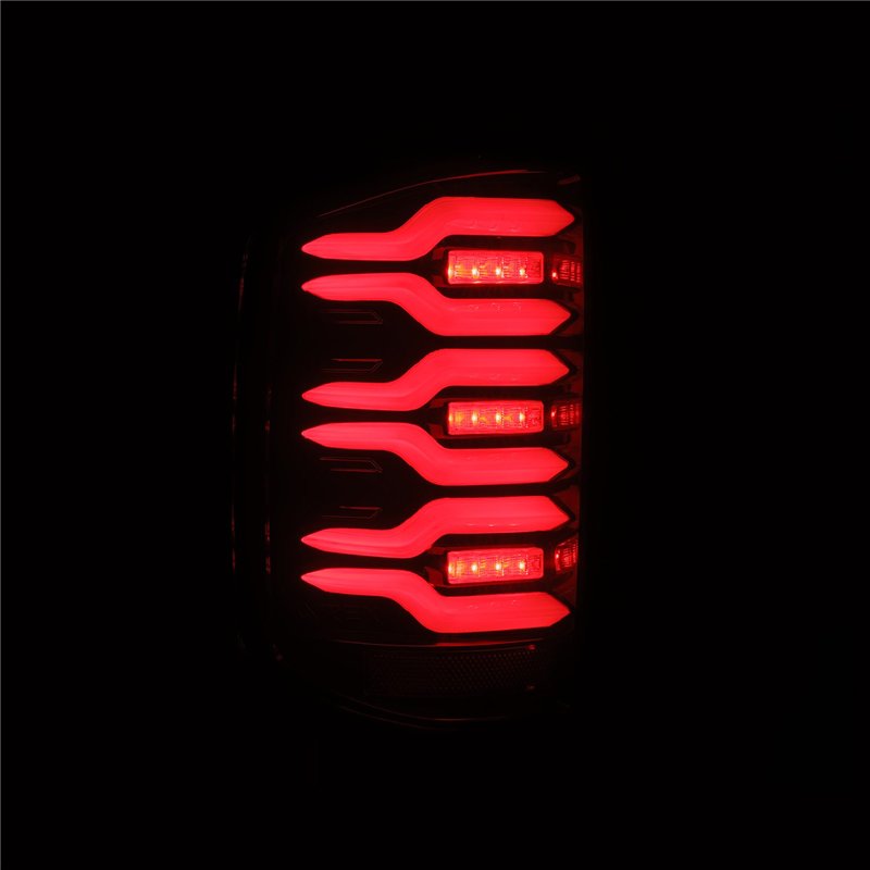 AlphaRex | LED Taillights Black-Red - Silverado / Sierra 1500 / 2500 HD / 3500 HD 2014-2019