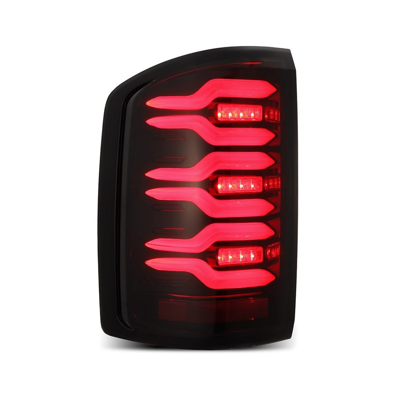 AlphaRex | LED Taillights Black Red - Sierra 2500 HD / 3500 HD 6.0L / 6.6L 2014-2018