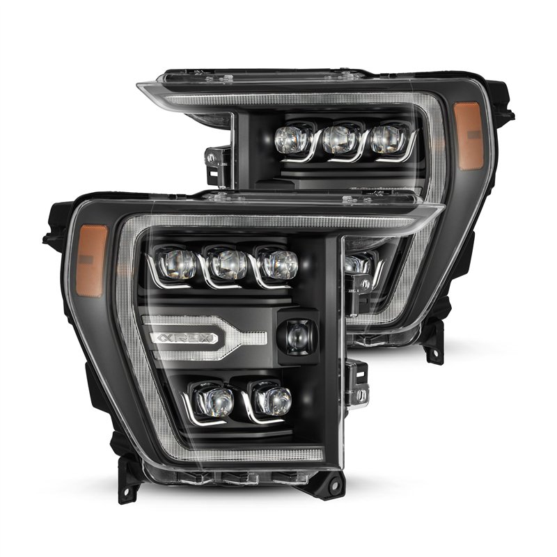 AlphaRex | LED Projector Headlights in Black - F-150 / Raptor 2021-2023