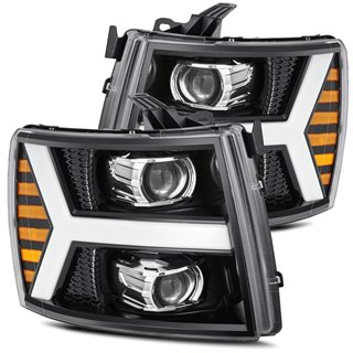 AlphaRex | Projector Headlights Jet Black - Silverado 1500 / 3500 HD 2007-2014