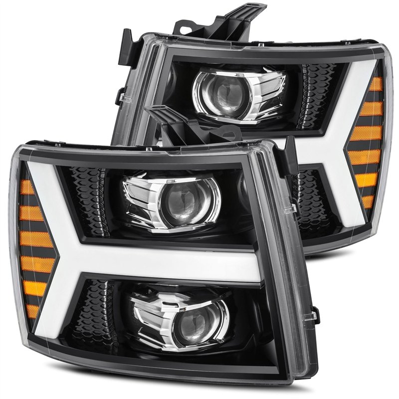 AlphaRex | Projector Headlights Jet Black - Silverado 1500 / 3500 HD 2007-2014