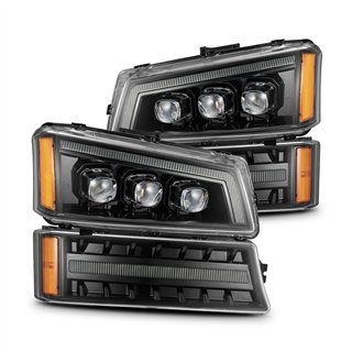 AlphaRex | Projector Headlights Alpha-Black - Avalanche 1500 / Silverado 1500 2002-2006