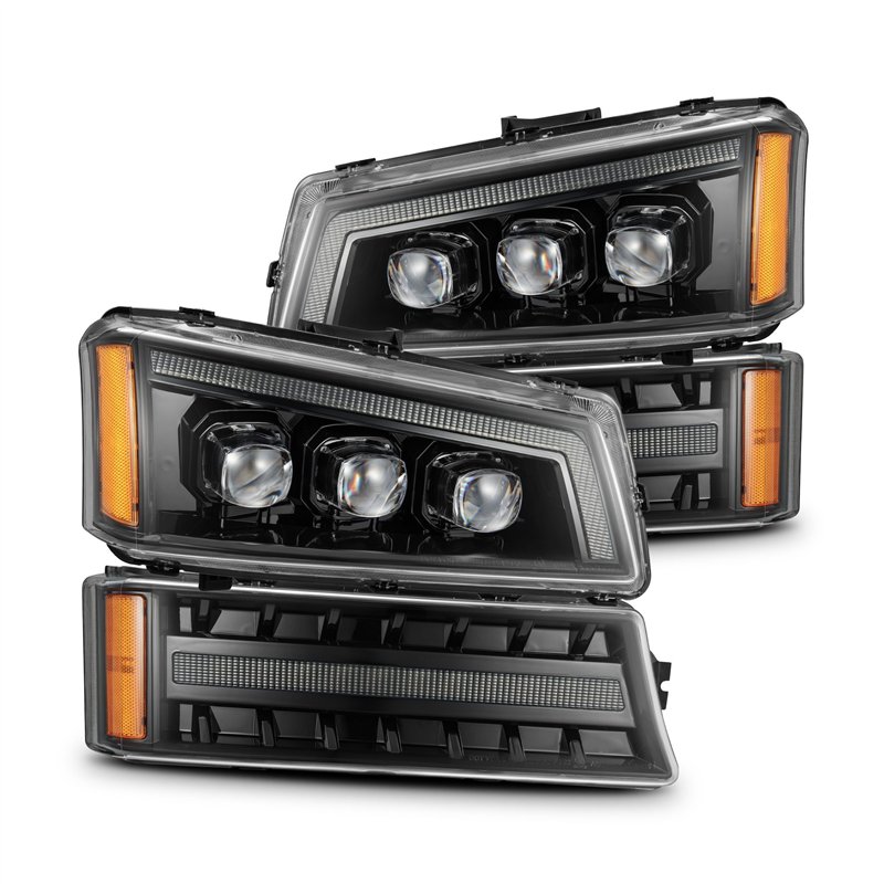 AlphaRex | Projector Headlights Alpha-Black - Avalanche 1500 / Silverado 1500 2002-2006