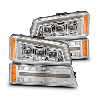 AlphaRex | Projector Headlights Chrome - Avalanche 1500 / Silverado 1500 2002-2006