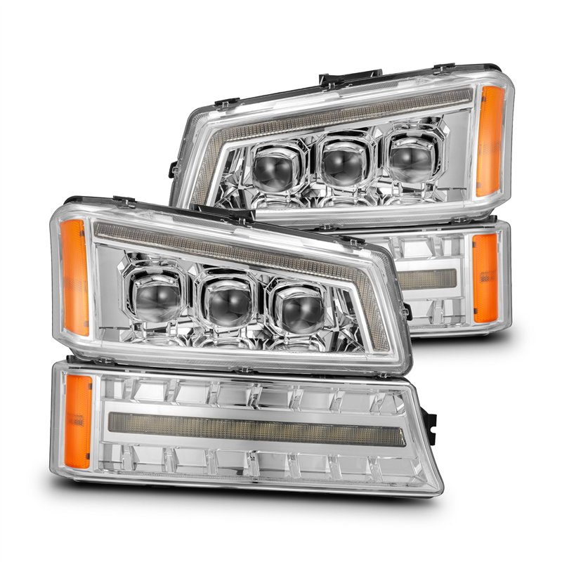 AlphaRex | Projector Headlights Chrome - Avalanche 1500 / Silverado 1500 2002-2006