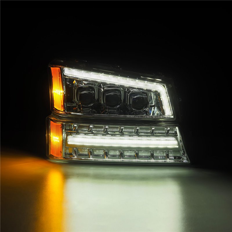 AlphaRex | Projector Headlights Chrome - Avalanche 1500 / Silverado 1500 2002-2006