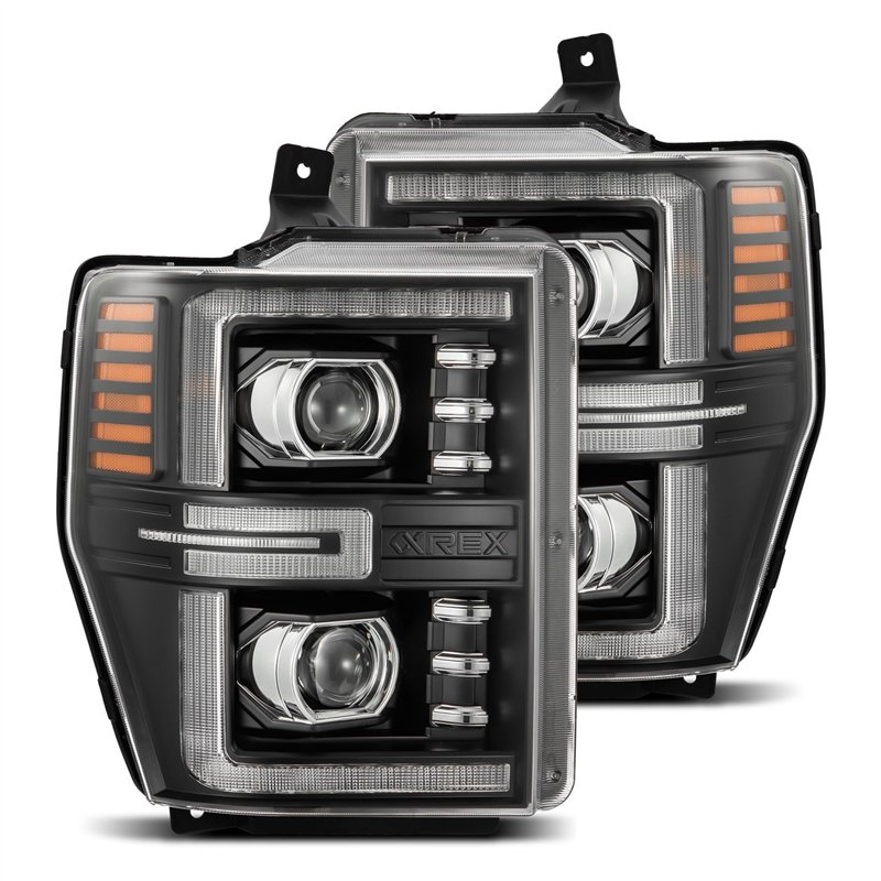 AlphaRex | LED Projector Headlights in Black - F-250 / F-350 2008-2010