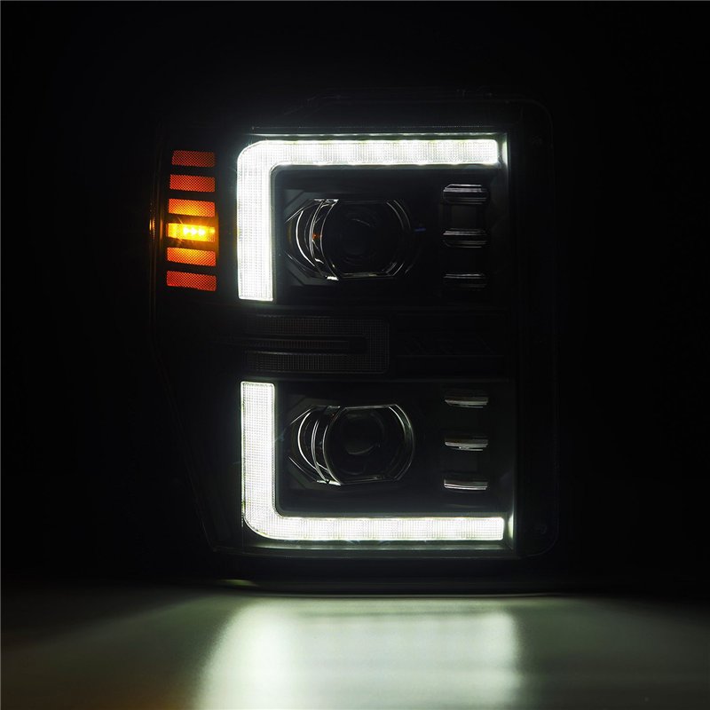 AlphaRex | LED Projector Headlights in Black - F-250 / F-350 2008-2010