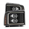 AlphaRex | Projector Headlights Black - F-250 / F-350 2005-2007
