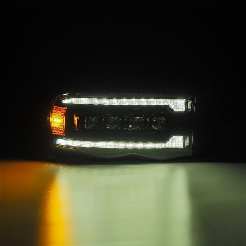 AlphaRex | LED Projector Headlights in Alpha-Black - Ram 1500 / 2500 / 3500 2002-2005